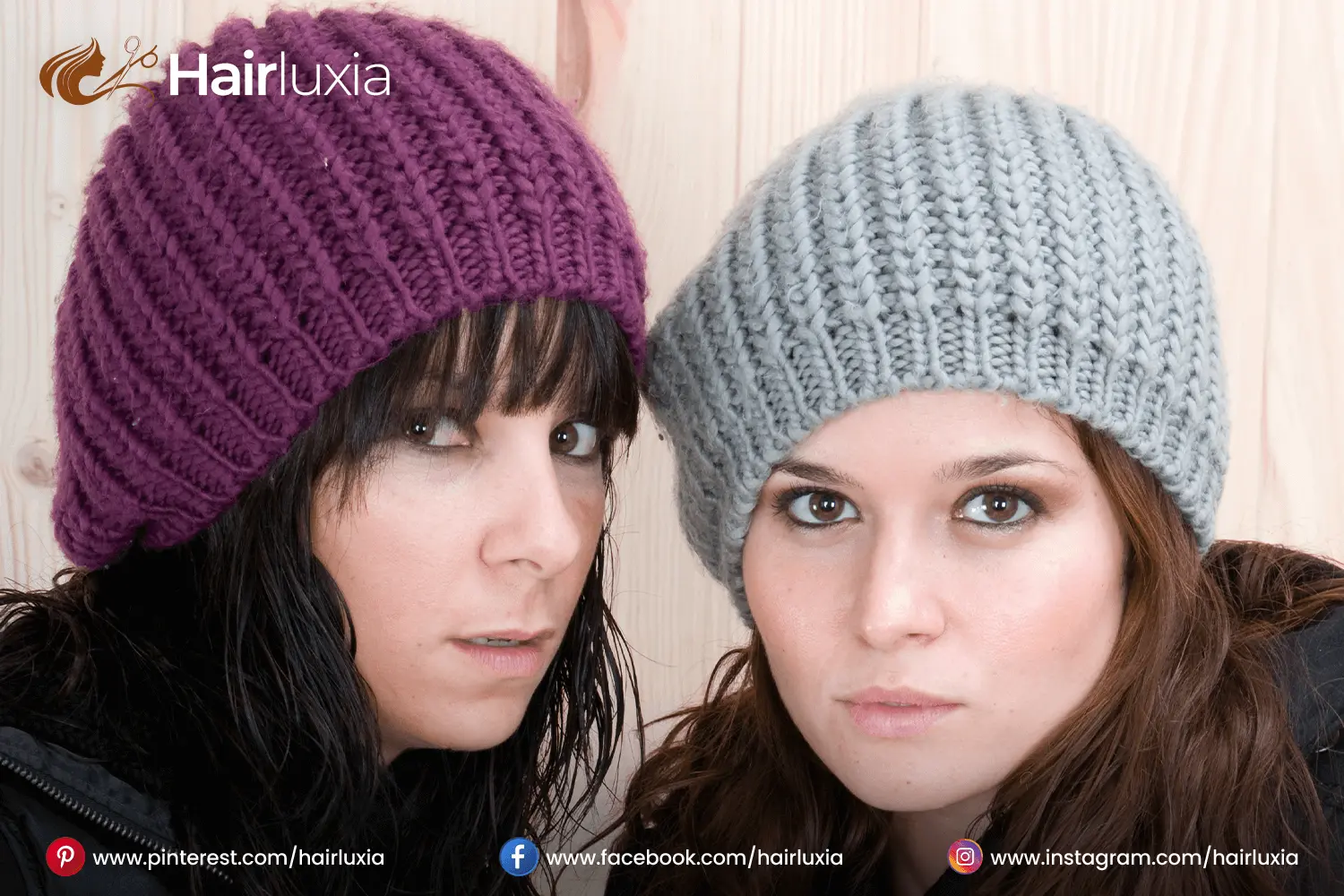 winter hats with for long hair